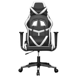 Bonnevie - Gaming-Stuhl mit Massagefunktion Schwarz und Weiß Kunstleder vidaXL49896