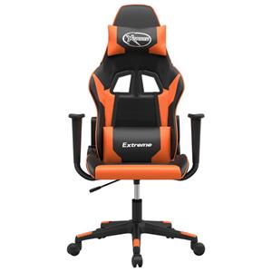 Bonnevie - Gaming-Stuhl mit Massagefunktion Schwarz und Orange Kunstleder vidaXL36090