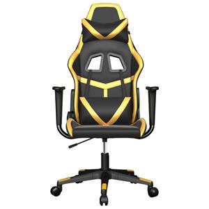 Bonnevie - Gaming-Stuhl mit Massagefunktion Schwarz & Golden Kunstleder vidaXL75658