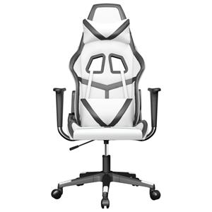 Bonnevie - Gaming-Stuhl mit Massagefunktion Weiß und Schwarz Kunstleder vidaXL79054