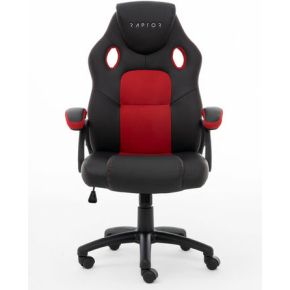 Raptor Gaming RG-GS-40 Gaming leunstoel Gecapitonneerde zitting Zwart, Rood