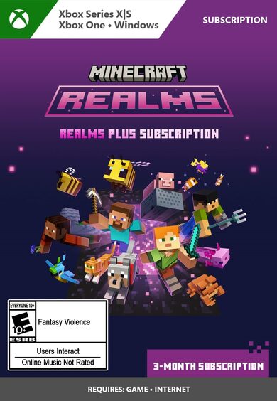 Microsoft Studios Minecraft Realms Plus 3-Month Subscription (Xbox One, Xbox Series X/S, Windows)