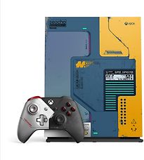Microsoft Xbox One X 1 TB [Cyberpunk 2077 Limited Edition incl. draadloze Controller] blauw geel - refurbished