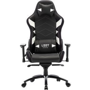 L33T Elite V4 Gaming Chair (PU) black white decor