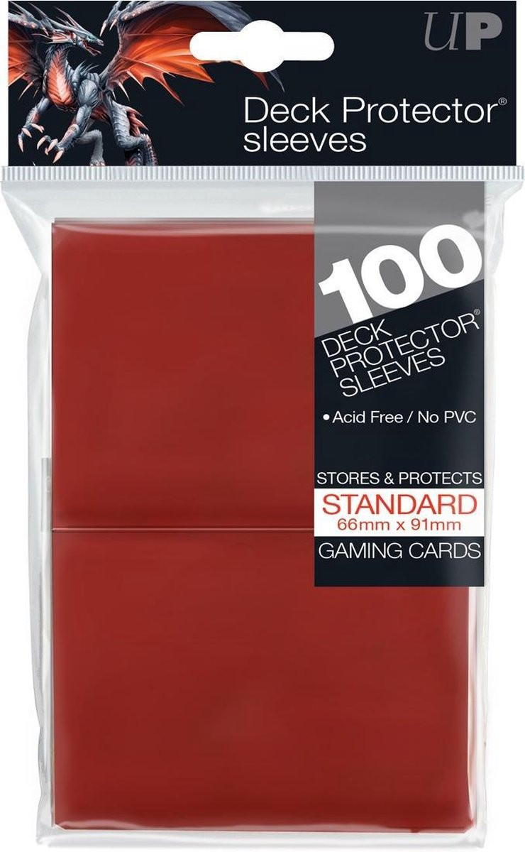 Ultra Pro  Deck Protector Sleeves Rood (Gloss) (100 stuks)
