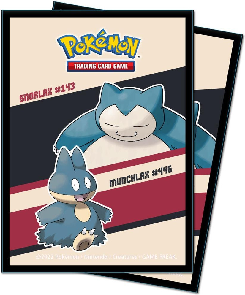 65 AMIGO Sammelkarten-Hüllen Pokémon Snorlax & Munchlax farbsortiert glatt