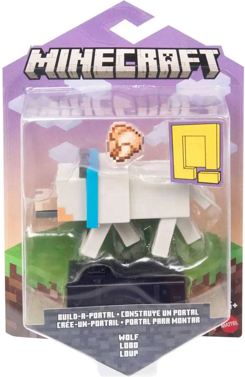 Mattel Minecraft 8cm Nether Portal Figure - Wolf