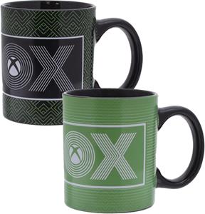 Paladone Tasse Xbox Schriftzug Kaffeebecher mit Wärmeeffekt