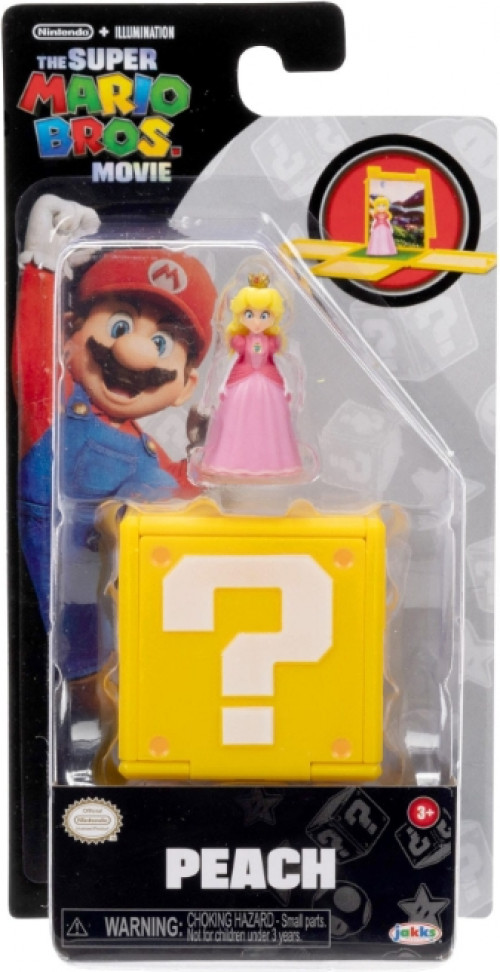 Jakks Pacific Super Mario Movie Question Block Mini Figure - Peach