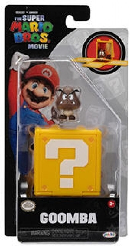 Jakks Pacific Super Mario Movie Question Block Mini Figure - Goomba