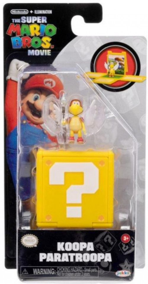 Jakks Pacific Super Mario Movie Question Block Mini Figure - Koopa Paratroopa