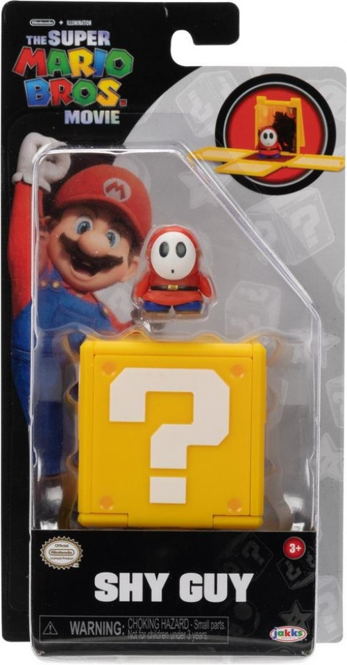 Jakks Pacific Super Mario Movie Question Block Mini Figure - Shy Guy