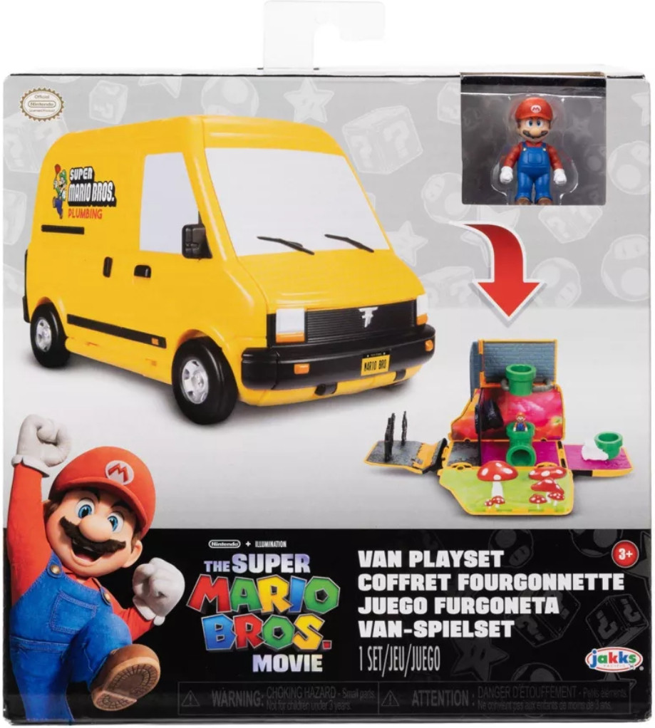 Jakks Super Mario Movie Mini World Playset Plumbing Van