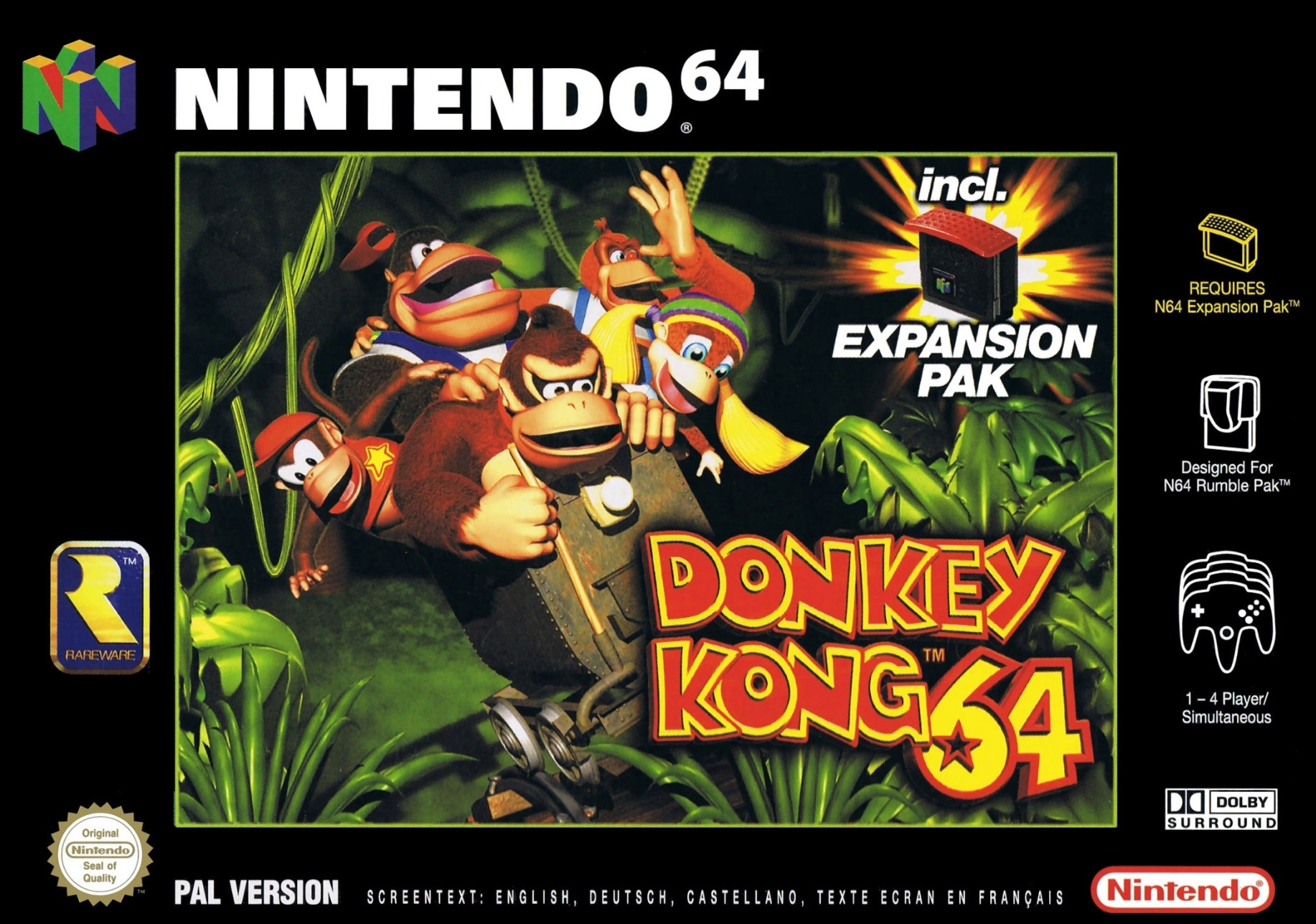 Nintendo Donkey Kong 64 (exclusief Expansion Pak)