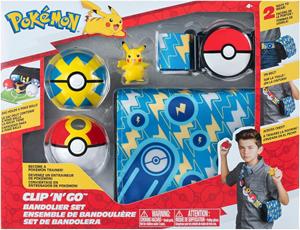 Wicked Cool Toys Pokemon Clip 'N Go Bandolier Set - Pikachu (Repeat/Quick Ball)