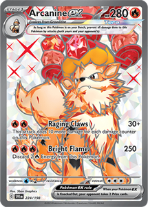 Pokémon Arcanine EX Ultra Rare - SVI 224 -  kaart (Scarlet & Violet)