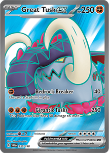 Pokémon Great Tusk EX Ultra Rare - SVI 230 -  kaart (Scarlet & Violet)