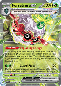 Pokémon Forretress EX Double Rare - PAL 005 -  kaart (Scarlet & Violet - Paldea Evolved)