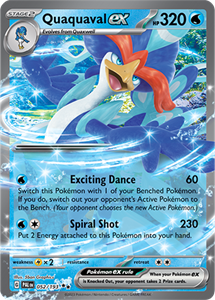 Pokémon Quaquaval EX Double Rare - PAL 052 -  kaart (Scarlet & Violet - Paldea Evolved)