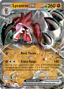 Pokémon Lycanroc EX Double Rare - PAL 117 -  kaart (Scarlet & Violet - Paldea Evolved)