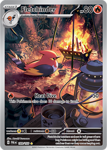 Pokémon Fletchinder Illustration Rare - PAL 199 -  kaart (Scarlet & Violet - Paldea Evolved)