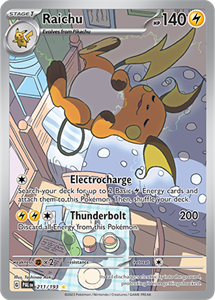 Pokémon Raichu Illustration Rare - PAL 211 -  kaart (Scarlet & Violet - Paldea Evolved)