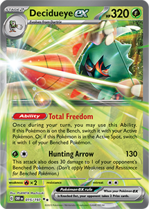 Pokémon Decidueye EX Double Rare - OBF 015 -  kaart (Scarlet & Violet - Obsidian Flames)