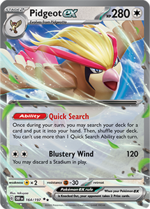 Pokémon Pidgeot EX Double Rare - OBF 164 -  kaart (Scarlet & Violet - Obsidian Flames)