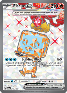 Pokémon Eiscue EX Ultra Rare - OBF 210 -  kaart (Scarlet & Violet - Obsidian Flames)