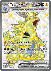 Pokémon Tyranitar EX Ultra Rare - OBF 211 -  kaart (Scarlet & Violet - Obsidian Flames)