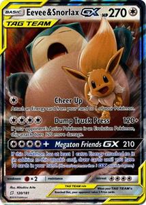 Pokémon Eevee & Snorlax GX Full Art (TAG TEAM)