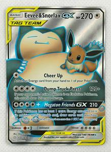 Pokémon Eevee Snorlax GX Full Art (TAG TEAM)