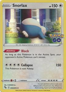 Pokémon Snorlax - 055/078 - Holo Rare //  kaart ( GO)