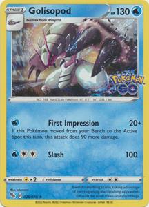 Pokémon Golisopod - 026/078 - Holo Rare //  kaart ( GO)