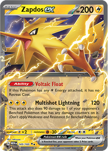 Pokémon Zapdos EX Double Rare - MEW 145-  kaart (Scarlet & Violet - 151)