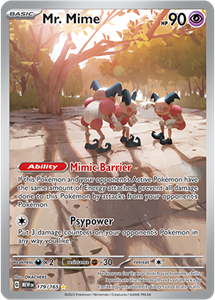 Pokémon Mr. Mime Illustration Rare - MEW 179 -  kaart (Scarlet & Violet - 151)