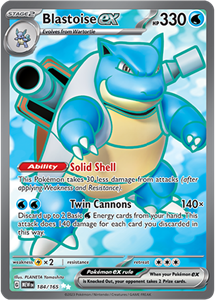 Pokémon Blastoise EX Ultra Rare - MEW 184 -  kaart (Scarlet & Violet - 151)