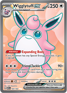 Pokémon Wigglytuff EX Ultra Rare - MEW 187 -  kaart (Scarlet & Violet - 151)