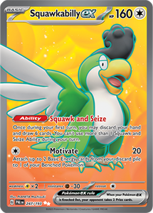 Pokémon Squawkabilly EX Ultra Rare - PAL 247 -  kaart (Scarlet & Violet - Paldea Evolved)