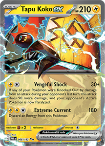 Pokémon Tapu Koko EX Double Rare - PAR 068 -  kaart (Scarlet & Violet - Paradox Rift)