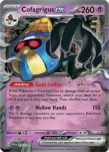 Pokémon Cofagrigus EX Double Rare - PAR 076 -  kaart (Scarlet & Violet - Paradox Rift)