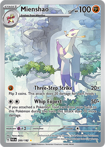 Pokémon Mienshao Illustration Rare - PAR 200 -  kaart (Scarlet & Violet - Paradox Rift)