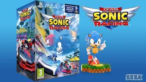 SEGA Team Sonic Racing + Sonic Figurine