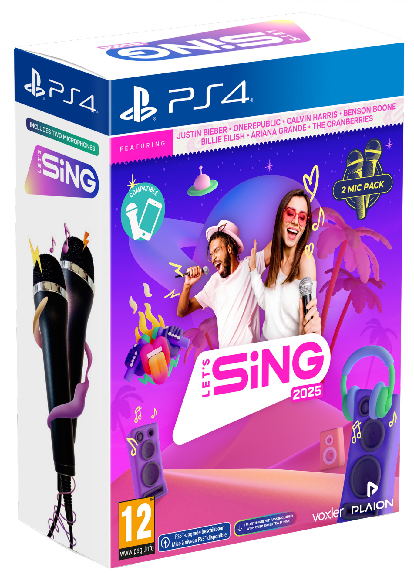 plaion Let's Sing 2025 + 2 Microphones - Sony PlayStation 4 - Musik - PEGI 12