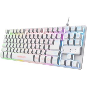 Trust GXT833W THADO TKL KEYBOARD WHT US Gaming toetsenbord