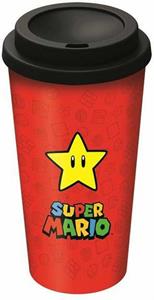 BIGBUY KIDS Glas Mit Deckel Super Mario (520 Ml)