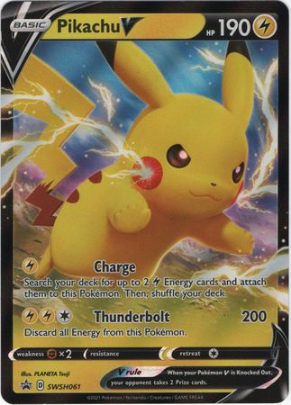 Pokémon Pikachu V oversized //  kaart (Sword & Shield Promos)