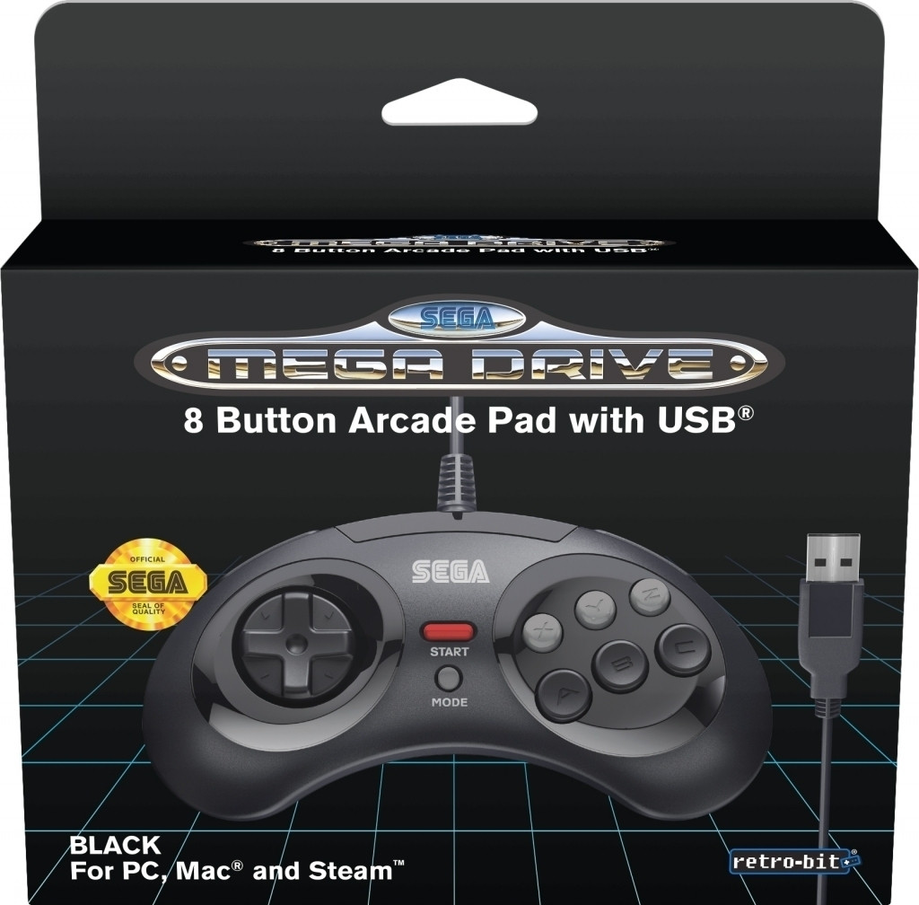 Retro-Bit SEGA Mega Drive 8-B USB - Controller - Sega Saturn