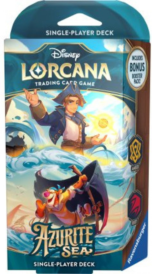 Ravensburger Disney Lorcana - Azurite Sea Starter Deck - Jim Hawkings & Tigger