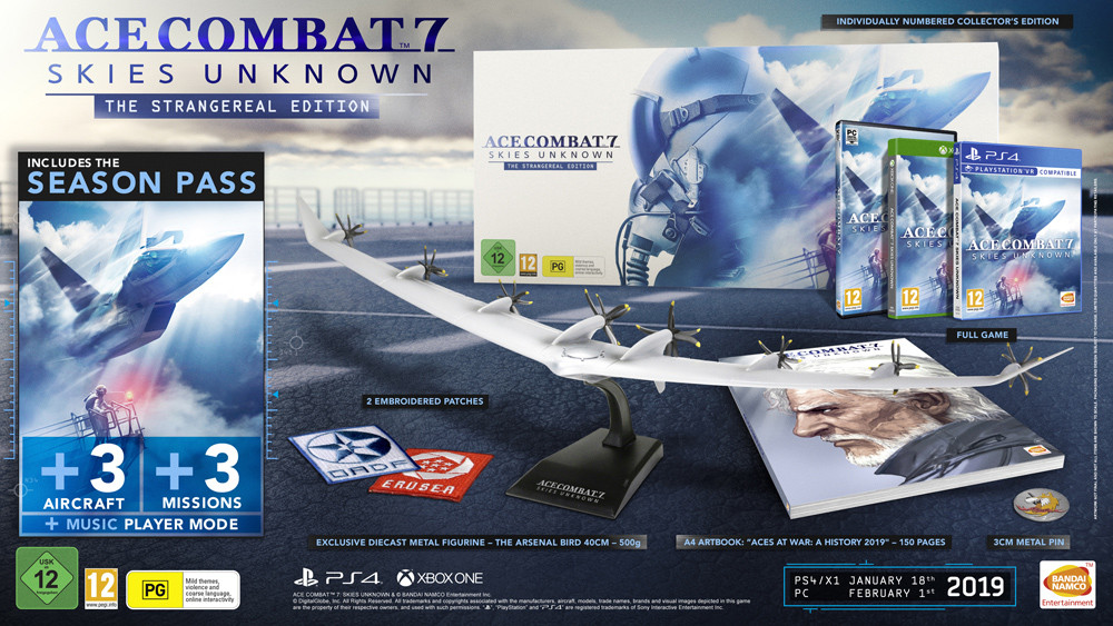 Bandai Namco Ace Combat 7 Skies Unknown Strangereal Collector's Edition